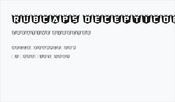 RubCaps Decepticon Business Card