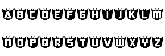 RubCaps Decepticon フォント 小文字