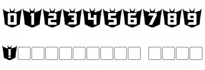 RubCaps Destron Font OTHER CHARS