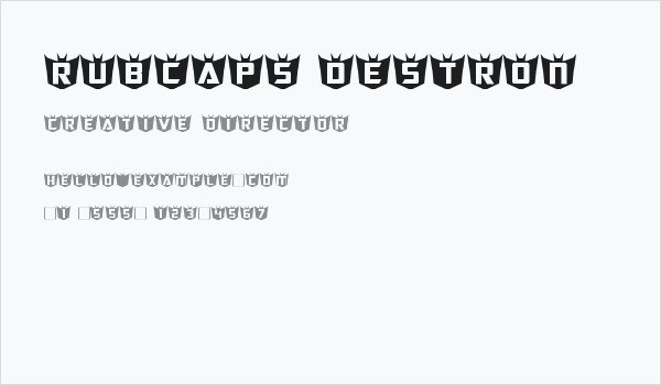 RubCaps Destron Business Card