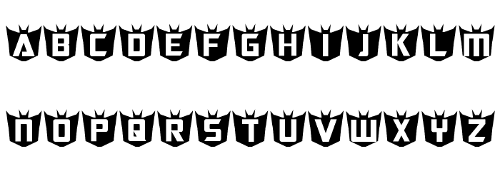 RubCaps Destron Font LOWERCASE