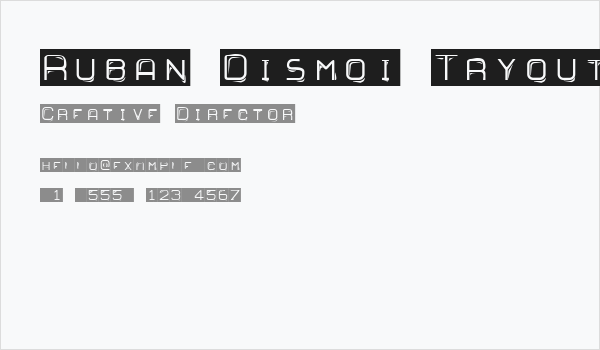 Ruban Dismoi Tryout Business Card