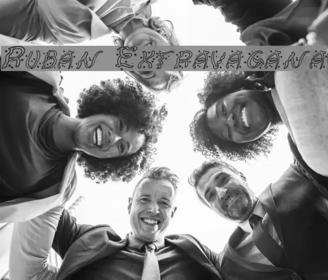 Ruban Extravaganza Font examples