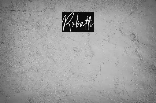 Rubatti Font examples