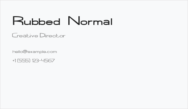 Rubbed  Normal Business Card