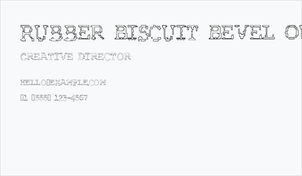 Rubber Biscuit Bevel Outline Business Card