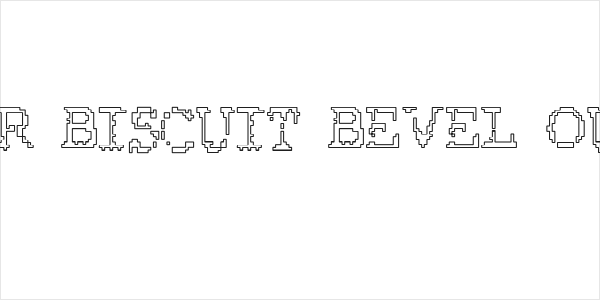 Rubber Biscuit Bevel Outline Logo