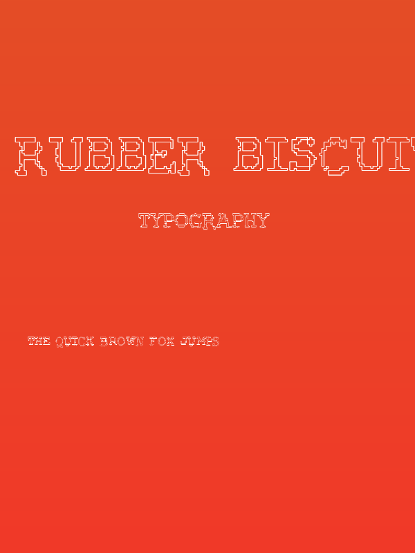 Rubber Biscuit Bevel Outline Poster