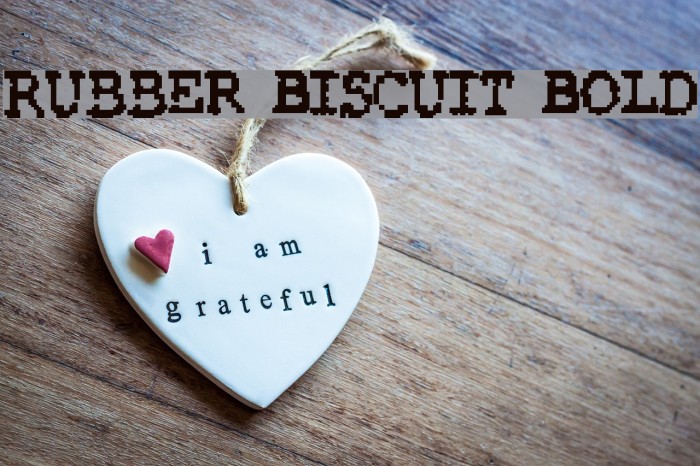 Rubber Biscuit Bold Font examples