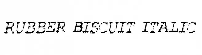 Rubber Biscuit Italic  baixar fontes gratis