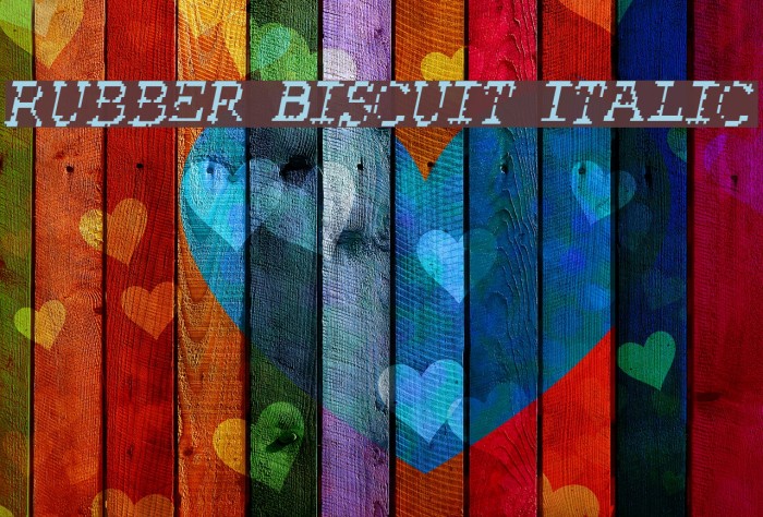 Rubber Biscuit Italic Example 1
