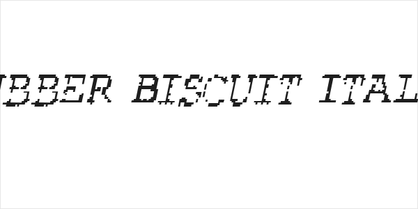Rubber Biscuit Italic Logo