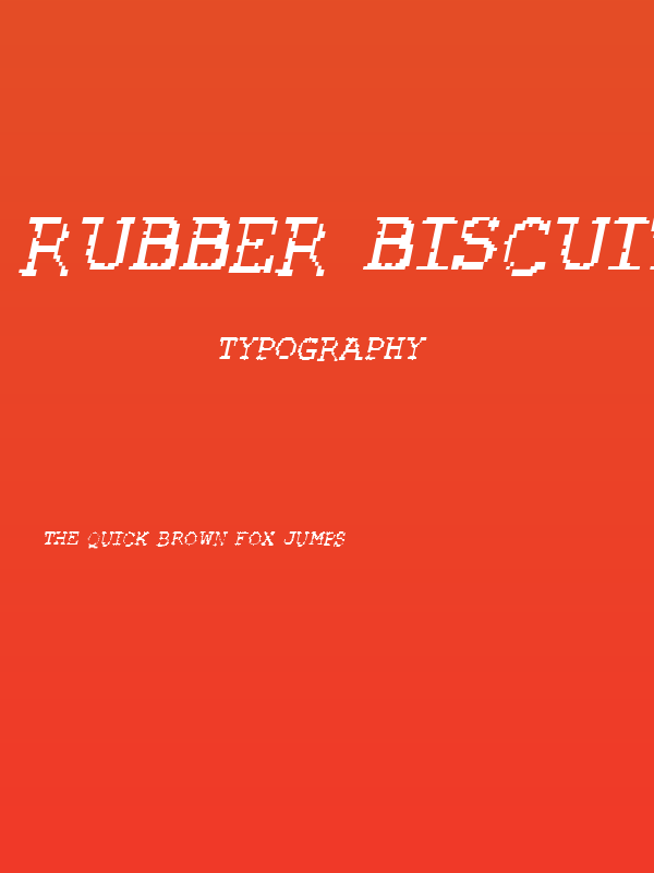 Rubber Biscuit Italic Poster