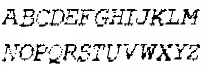 Rubber Biscuit Italic Caratteri MINUSCOLO