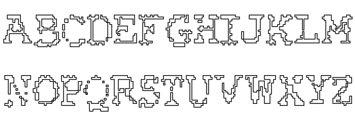 Rubber Biscuit Round Outline Font LOWERCASE