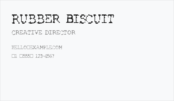 Rubber Biscuit Business Card