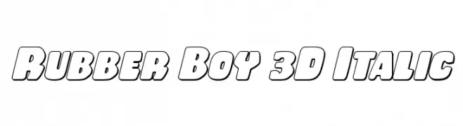 Rubber Boy 3D Italic  Frei Schriftart Herunterladen