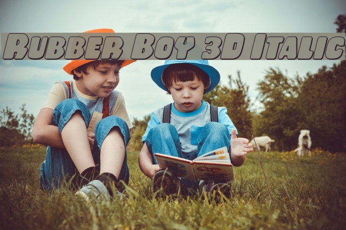 Rubber Boy 3D Italic Font examples