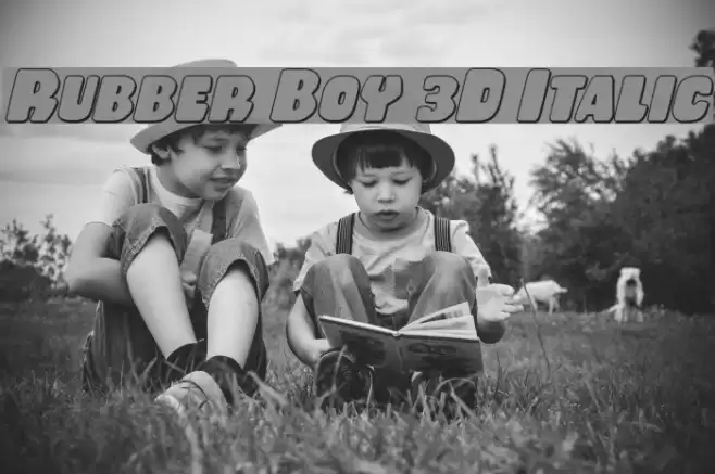 Rubber Boy 3D Italic examples