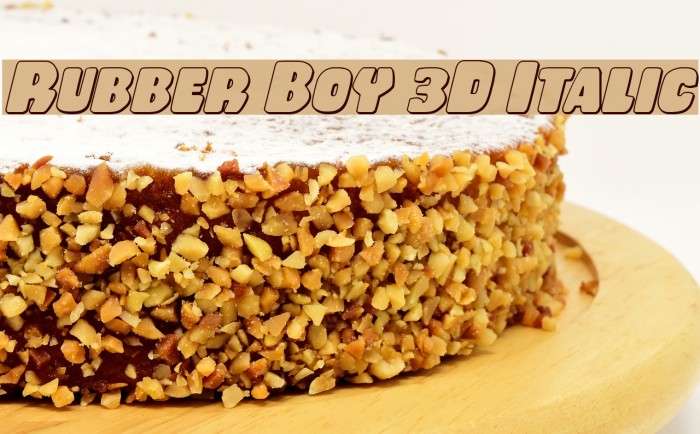 Rubber Boy 3D Italic Font examples
