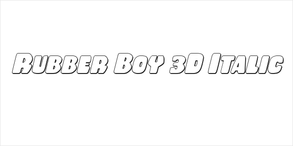 Rubber Boy 3D Italic Logo