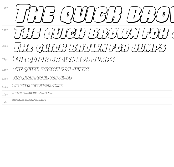 Rubber Boy 3D Italic Waterfall