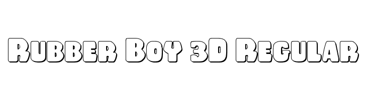 Rubber Boy 3D Regular Font