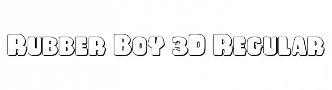Rubber Boy 3D Regular  font caratteri gratis