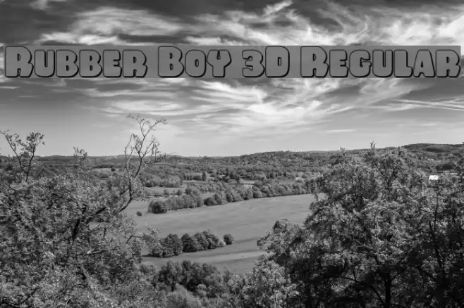 Rubber Boy 3D Regular Font examples