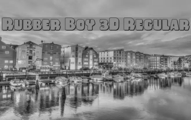 Rubber Boy 3D Regular Font examples