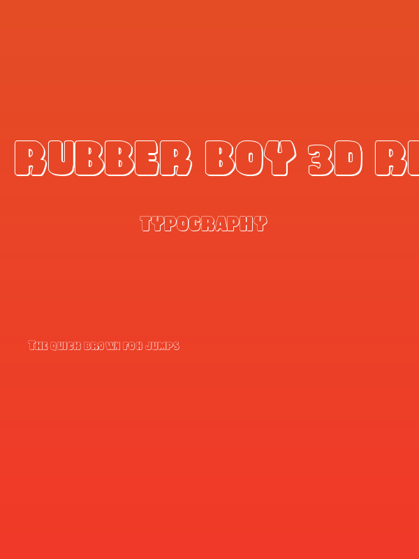Rubber Boy 3D Regular Poster