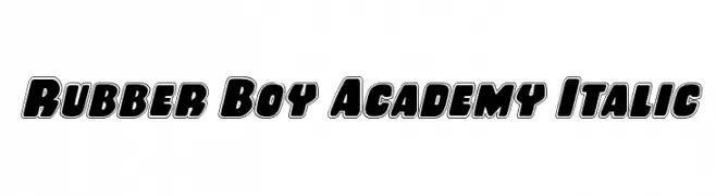 Rubber Boy Academy Italic  フリーフォントのダウンロード