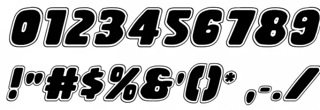 Rubber Boy Academy Italic フォント その他の文字