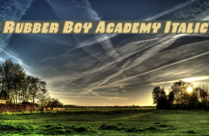 Rubber Boy Academy Italic Font examples