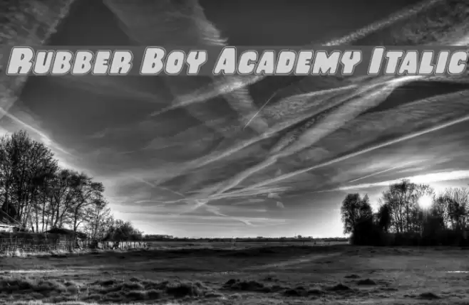 Rubber Boy Academy Italic フォント examples
