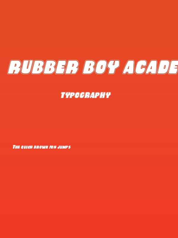 Rubber Boy Academy Italic Poster