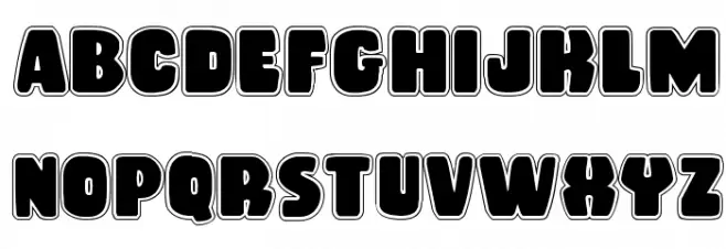 Rubber Boy Academy Regular Font Litere mari