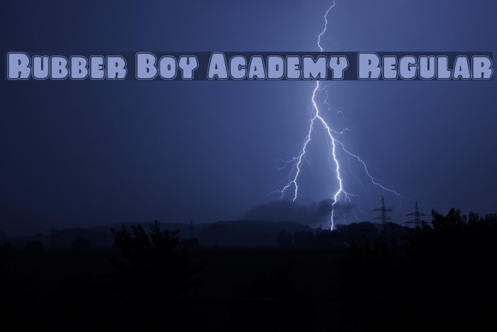 Rubber Boy Academy Regular Font examples