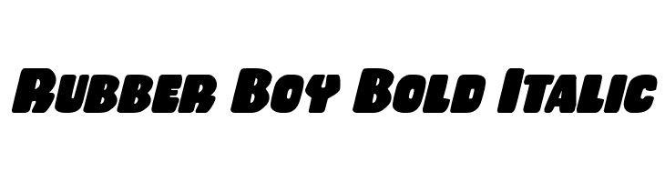Rubber Boy Bold Italic Font