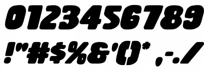 Rubber Boy Bold Italic Font OTHER CHARS