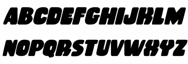 Rubber Boy Bold Italic フォント 大文字
