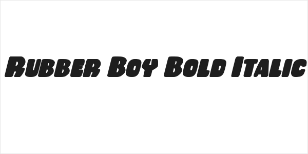 Rubber Boy Bold Italic Logo