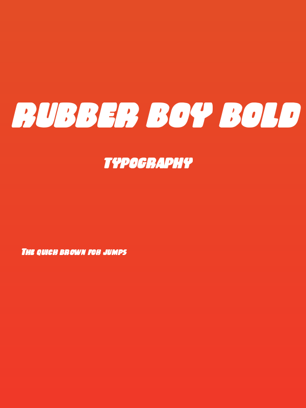 Rubber Boy Bold Italic Poster