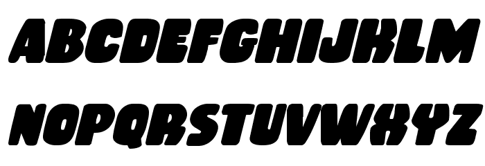Rubber Boy Bold Italic Font LOWERCASE