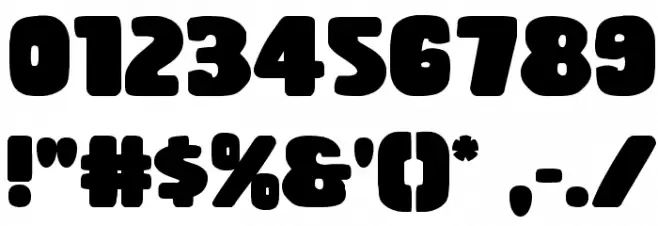 Rubber Boy Bold Font OTHER CHARS