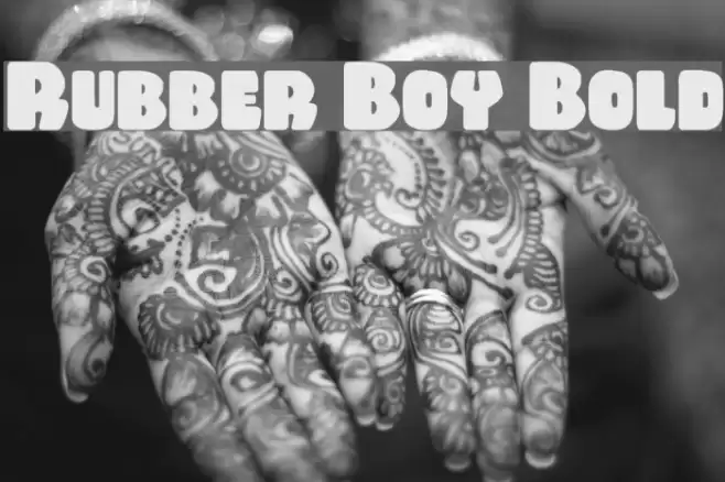 Rubber Boy Bold Font examples