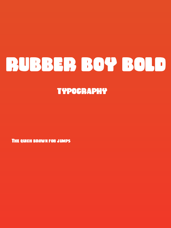 Rubber Boy Bold Poster