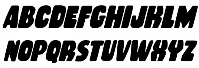Rubber Boy Condensed Italic Polices MAJUSCULES
