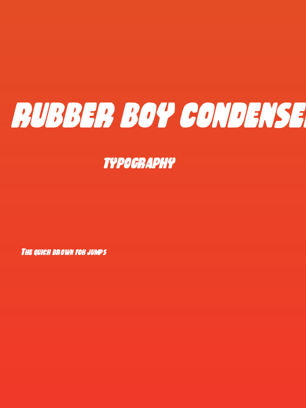 Rubber Boy Condensed Italic Poster