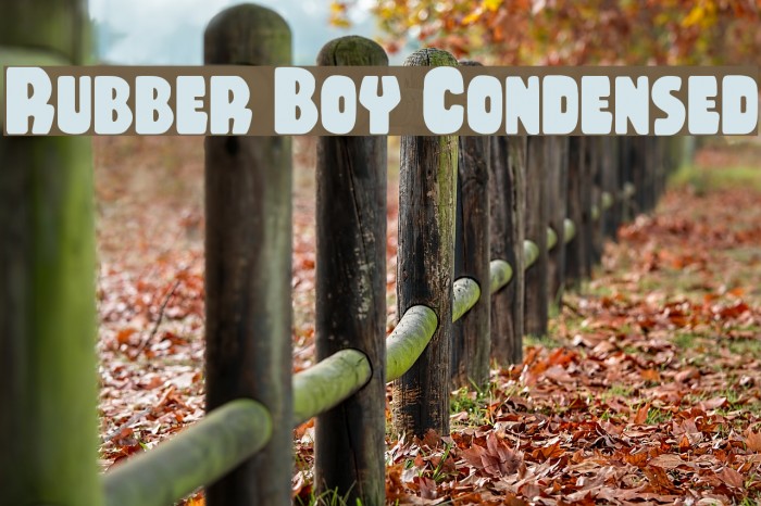 Rubber Boy Condensed Font examples
